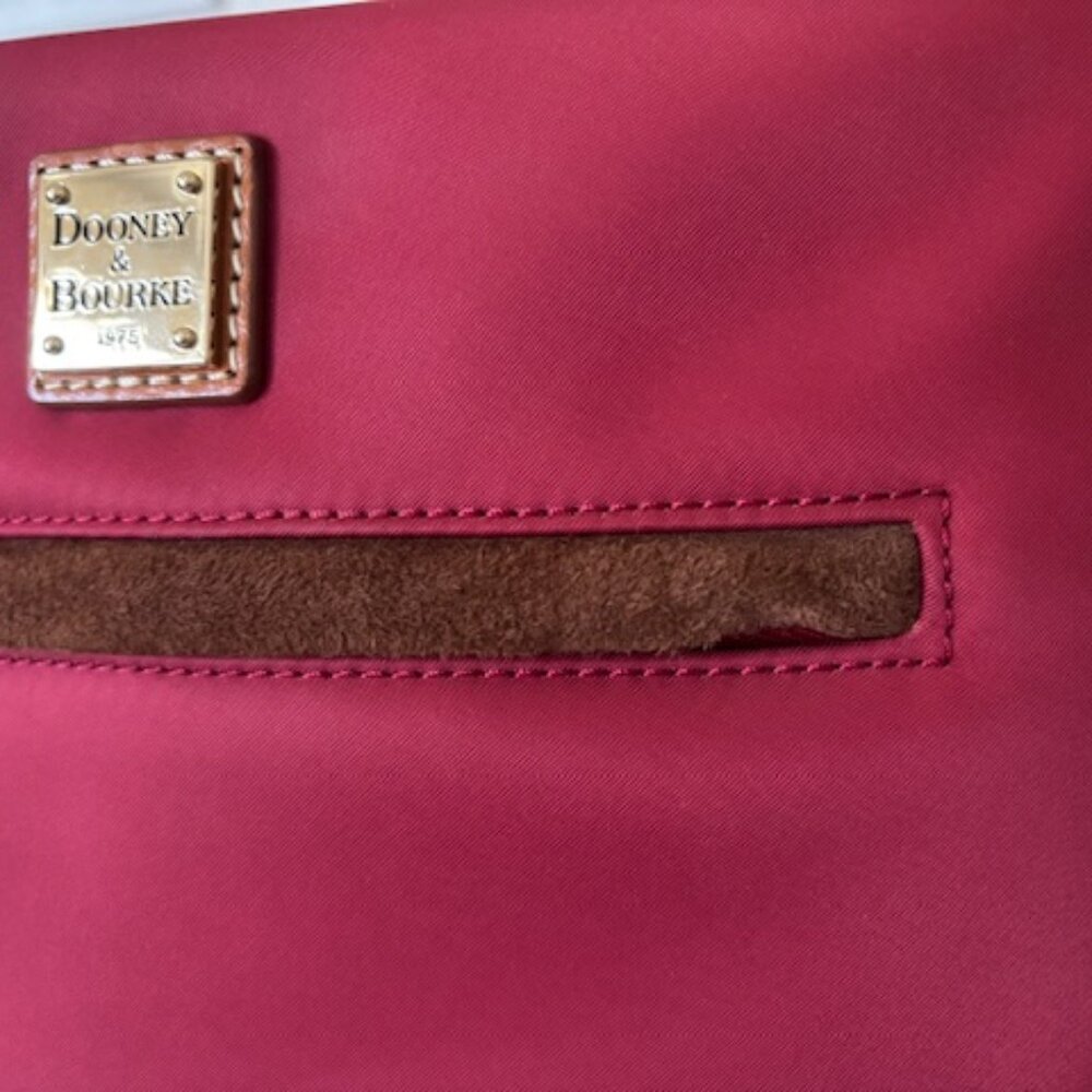 Dooney & Bourke Windham Daisy Letter Carrier Wine - Picture 8 of 16